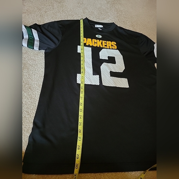 NFL Green Bay Packers Rodgers #12 Jersey Team T-Shirt Size Men's large black whi - Picture 4 of 9